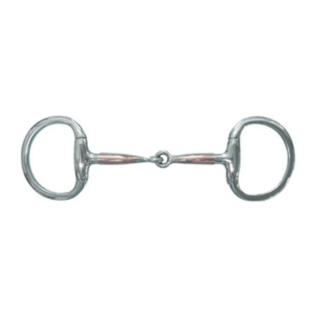 NO SWEAT MY PET 20139-5-1-4 Stainless Steel Copper Overlay Eggbutt Snaffle Bit - 5.25 in. NO2592796